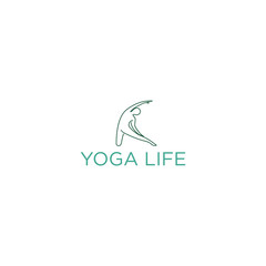 Modern yoga logo - wellness massage teraphy salon