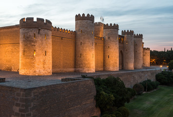 Aljaferia Palace in Zaragoza, Spain