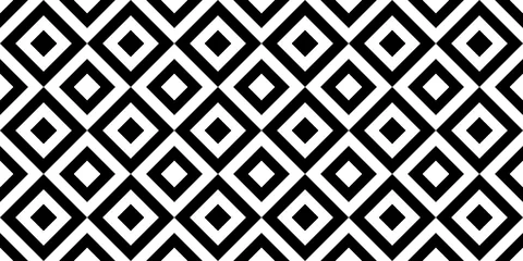 Deurstickers Ruiten Vector geometrische naadloze patroon met ruiten. Monochroom stijlvolle textuur.
