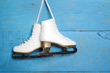 old retro style women ice skates