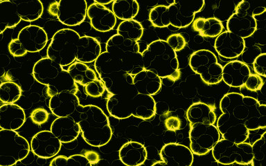 electric abstract glow bubble cells 