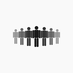 Obraz premium business people group icon isolated on white background. business organization teamwork with manager and staff.