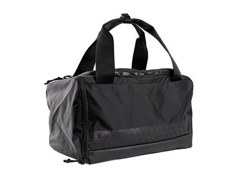 Aanvankelijk favoriete Reciteren Big black travel bag isolated on the white background. Black sport bag. Gym  equipment. Fitness. Accessories. Stock Photo | Adobe Stock