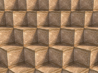 background of 3D boxes
