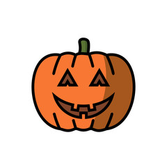 Pumpkin for Halloween Design Vector isolated. Happy Halloween Template Illustration