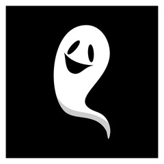 Ghost for Halloween Design Vector isolated. Happy Halloween Template Illustration