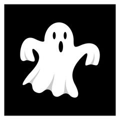 Ghost for Halloween Design Vector isolated. Happy Halloween Template Illustration