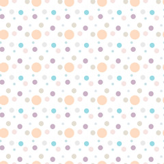 Seamless pattern. Multi-colored circles on a white background.