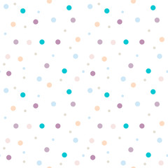 Seamless pattern. Multi-colored circles on a white background.