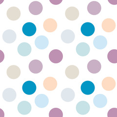 Seamless pattern. Multi-colored circles on a white background.