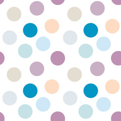 Seamless pattern. Multi-colored circles on a white background.