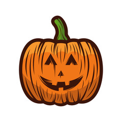Pumpkin for Halloween Design Vector isolated. Happy Halloween Template Illustration