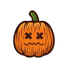 Pumpkin for Halloween Design Vector isolated. Happy Halloween Template Illustration