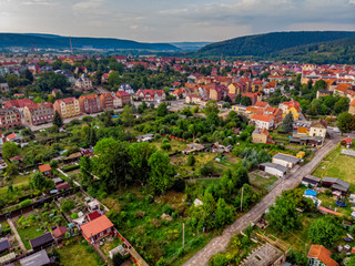 Downtown Kahla with the view towards Jena