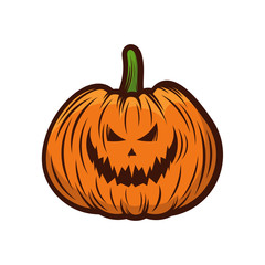 Pumpkin for Halloween Design Vector isolated. Happy Halloween Template Illustration