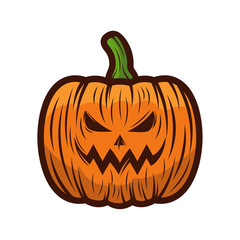 Pumpkin for Halloween Design Vector isolated. Happy Halloween Template Illustration