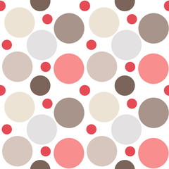 Seamless pattern. Multi-colored circles on a white background.