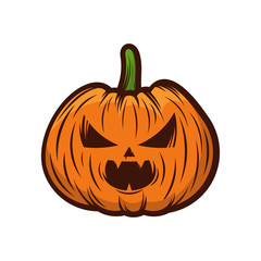 Pumpkin for Halloween Design Vector isolated. Happy Halloween Template Illustration
