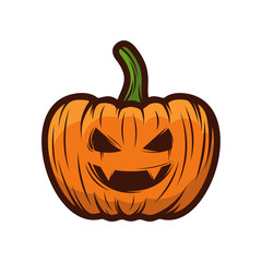 Pumpkin for Halloween Design Vector isolated. Happy Halloween Template Illustration