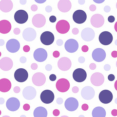 Seamless pattern. Multi-colored circles on a white background.