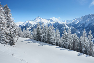 Fototapeta na wymiar Winterlandschaft in den österreichischen Alpen