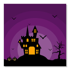 Fototapeta premium Halloween Party Background. Happy halloween. Vector Template illustration.