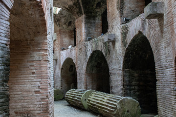 Pozzuoli, Naples, Italy. 20 August 2019. The Flavian Amphitheater is one of the two Roman...