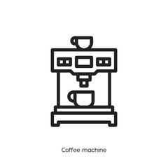 coffee machine icon. coffee machine vector symbol. Linear style sign for mobile concept and web design. coffee machine symbol illustration. Pixel vector graphics - Vector	