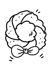 line icon of christmas and celebrations. decorative elements, design in outline styles. Christmas flat icon on white background