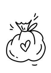 line icon of christmas and celebrations. decorative elements, design in outline styles. Christmas flat icon on white background