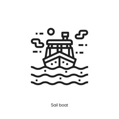 Naklejka premium ship icon vector symbol