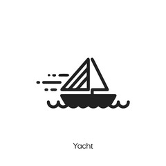 yacht icon vector symbol
