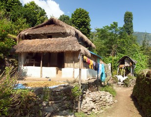 beautiful house home building in Nepal, Khumbu valley