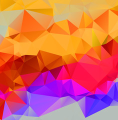 Abstract multicolor orange son background. Vector polygonal design illustrator