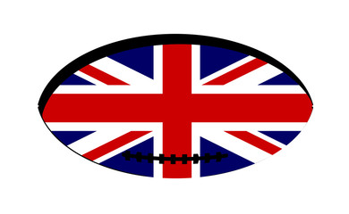 UK Flag Rugby Ball
