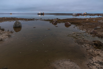 Cambridge Bay Harbor at Sunrise