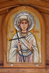 Saint Paraskeva, altarpiece in the Church of Saint Paraskeva of the Balkans near Saint Naum Monastery, Ohrid in Macedonia
