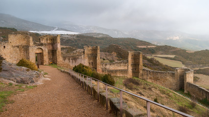 Fototapeta na wymiar Medieval Castle of Loarre (Castillo de Loarre) in Huesca Province, Aragon, Spain