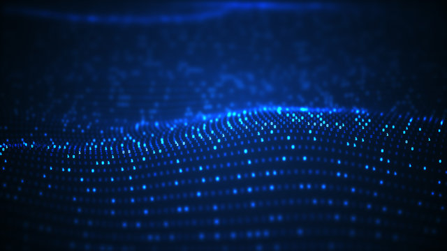 Technology binary data wave background .