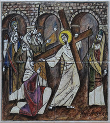 8th Stations of the Cross, Jesus meets the daughters of Jerusalem, Church of Saint Matthew in...