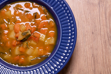 vegetable soup, potato and carrot