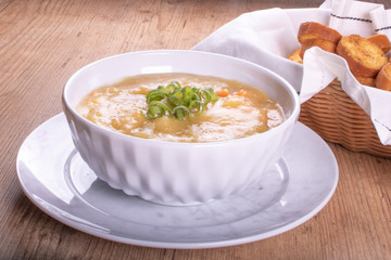  cassava soup with pepperoni