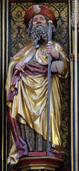 Fototapeta premium Saint James, Twelve Apostles altar in St James Church in Rothenburg ob der Tauber, Germany