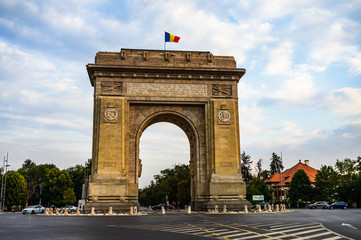 arch of triumph in Bucharest