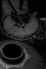 Musical instruments in a mexican party