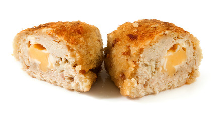 image of cutlet  on white background closeup
