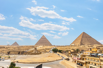 Fototapeta na wymiar Pyramids of plateau Giza