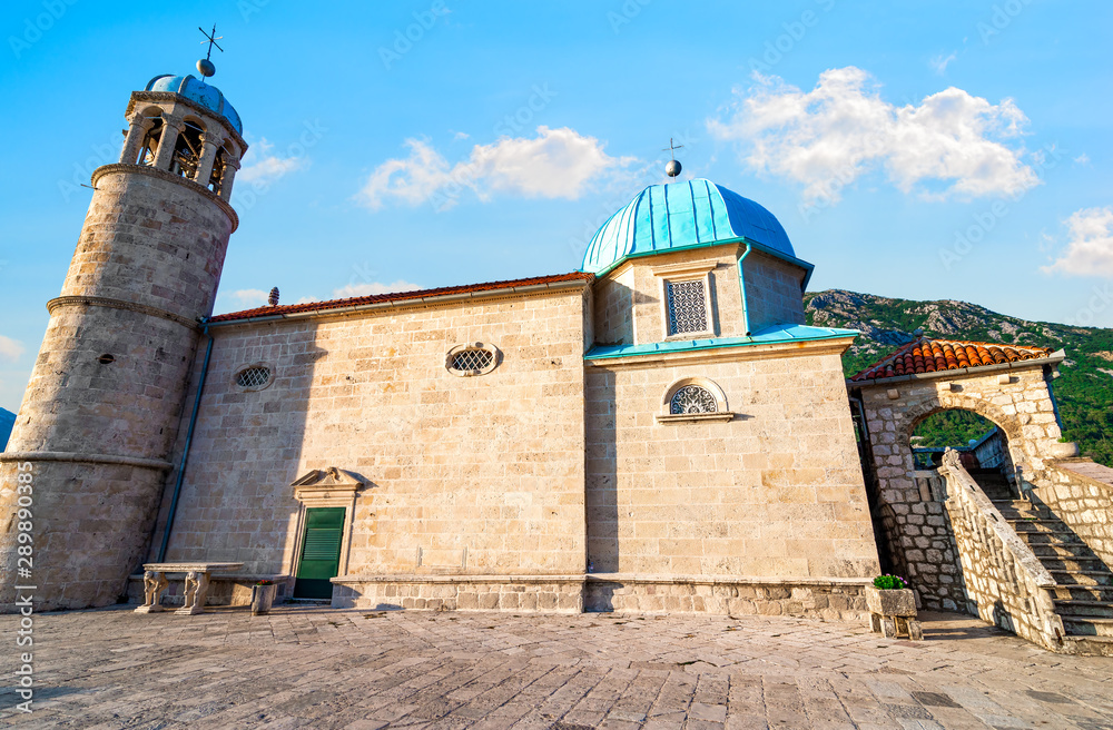 Sticker church on island in perast