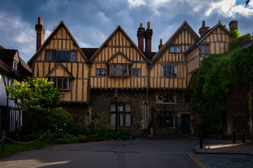 Timber framed building by Winchester Cathedral