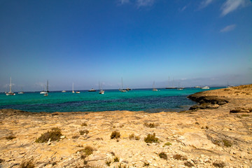 old fishing boat on the beach-ibiza